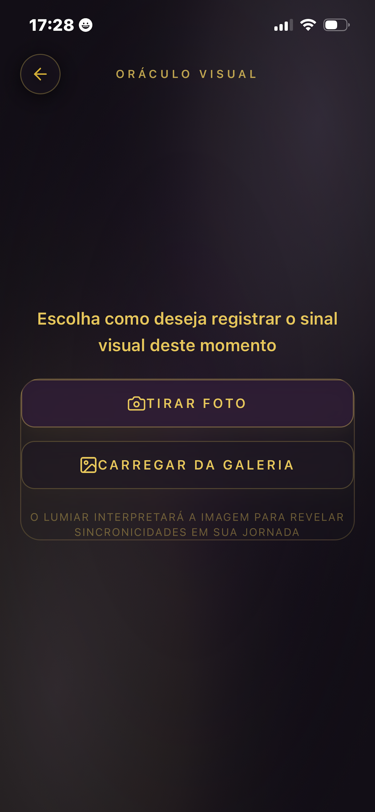 Oráculo visual — escolha de imagem